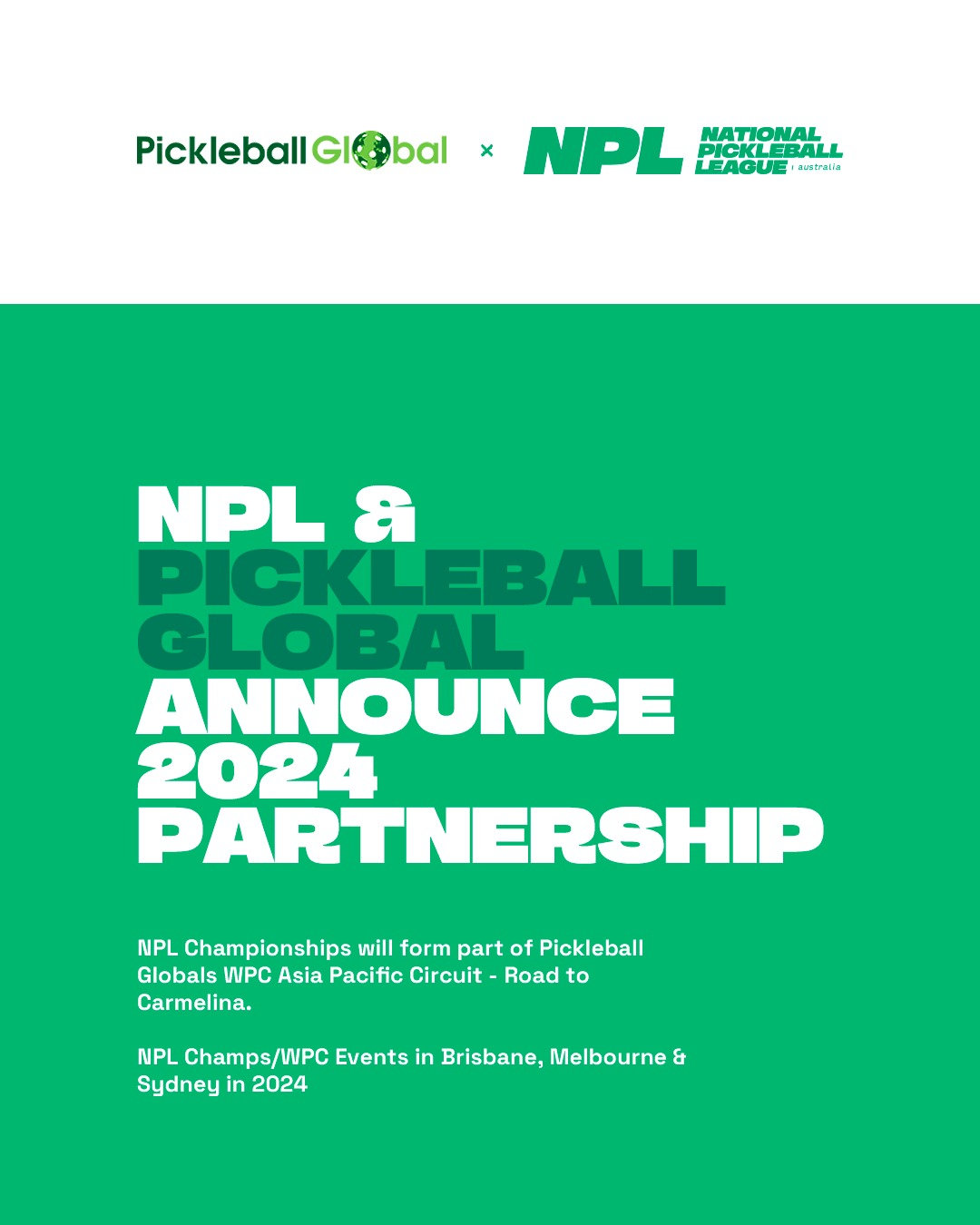 NPL & Pickleball Global Announce 2024 Partnership